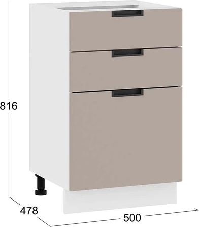 Шкаф-стол кухонный ТриЯ Гренада с тремя ящиками 1Н5Я3