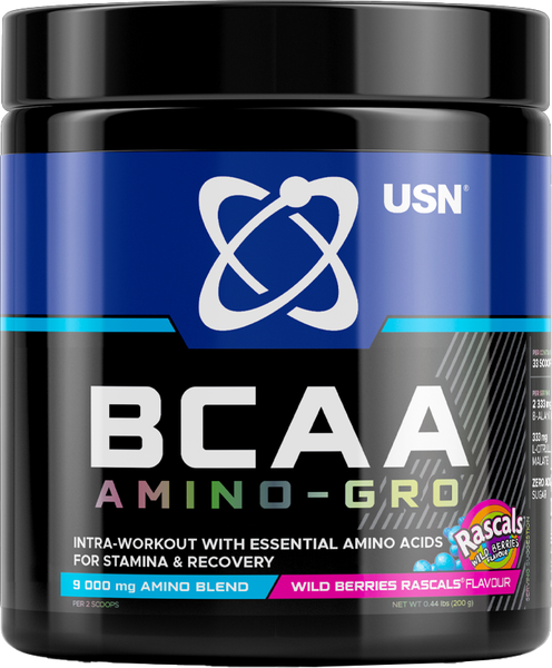 Аминокислоты BCAA USN Amino Gro Wild Berries Rascals - фото