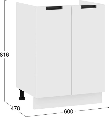 Шкаф под мойку ТриЯ Гренада с двумя дверями 1Н6М
