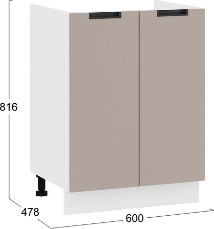Шкаф под мойку ТриЯ Гренада с двумя дверями 1Н6М