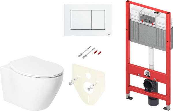 Унитаз подвесной с инсталляцией Saniteco KW-99046 + TECE Kit 9400413 - фото