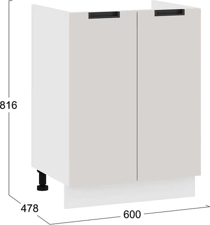 Шкаф под мойку ТриЯ Гренада с двумя дверями 1Н6М