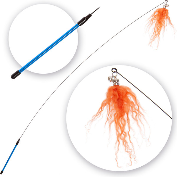 Игрушка для кошек ZooZooZoo Удочка-дразнилка Кудряшка / YM-11-A