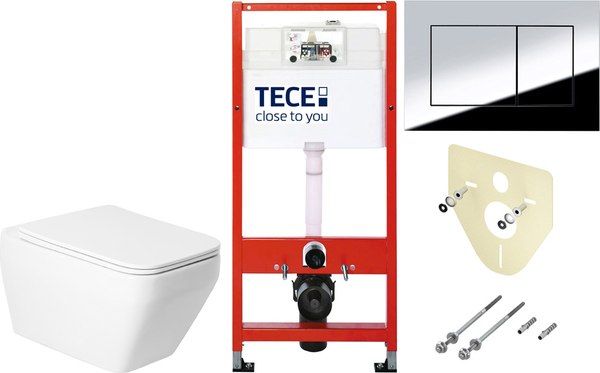 Унитаз подвесной с инсталляцией Saniteco KW-9010W + TECE Kit 9400412 - фото