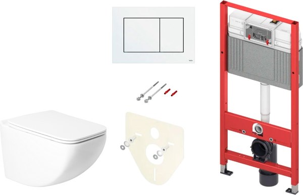 Унитаз подвесной с инсталляцией Saniteco KW-99048 + TECE Kit 9400413 - фото