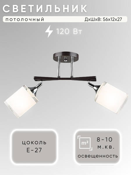 Потолочный светильник Aitin-Pro НПБ 02-2x60-101 / N5959/2 - фото