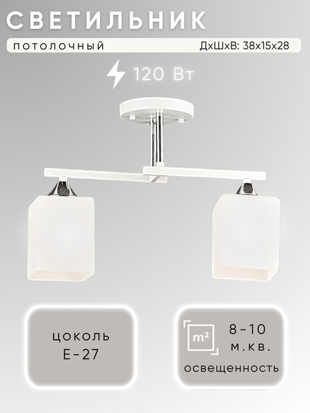 Потолочный светильник Aitin-Pro НПБ 02-2x60-101 / N6788/2 - фото