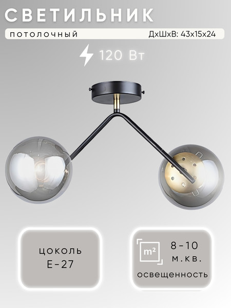 Потолочный светильник Aitin-Pro НПБ 02-2x60-102 / N36378/2 - фото