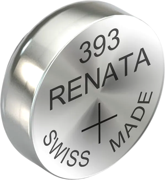 Батарейка Renata SR393/SR48W BL-1 1.55V 10mAh 5.8x1.6mm - фото