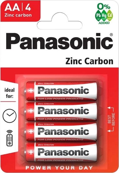 Комплект батареек Panasonic Zinc Carbon R6 BL4 48/240 - фото