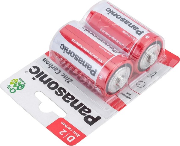 Комплект батареек Panasonic Zinc Carbon R20 BL2 24/120