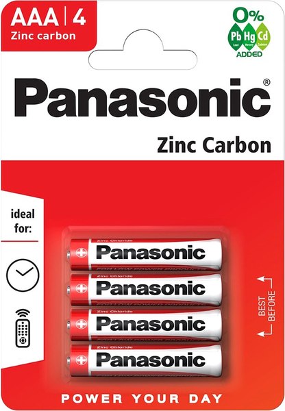 Комплект батареек Panasonic Zinc Carbon R03 BL4 48/240 - фото
