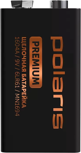 Батарейка Polaris PB 9V Premium 6LR61 - фото