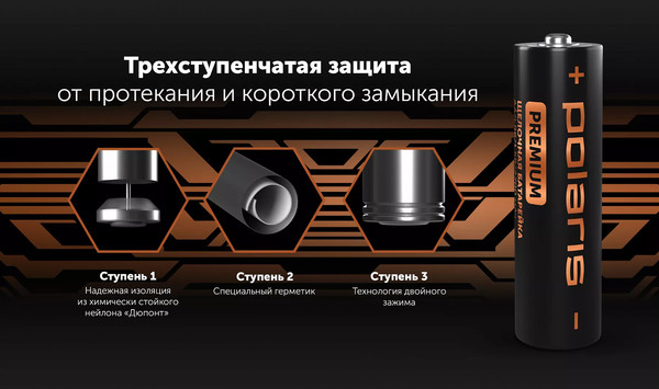 Комплект батареек Polaris Premium PB AA