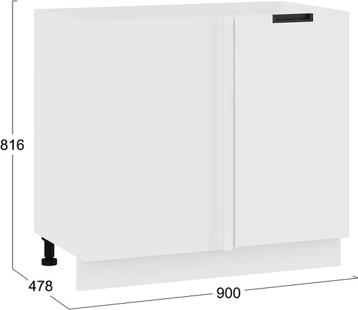 Шкаф навесной для кухни ТриЯ Гренада 1Н9У угловой с одной дверью
