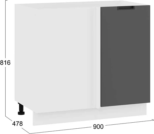 Шкаф навесной для кухни ТриЯ Гренада 1Н9У угловой с одной дверью