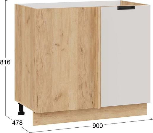 Шкаф навесной для кухни ТриЯ Гренада 1Н9У угловой с одной дверью