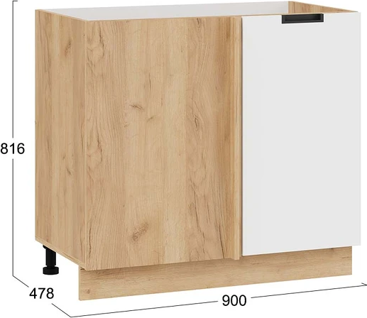 Шкаф навесной для кухни ТриЯ Гренада 1Н9У угловой с одной дверью