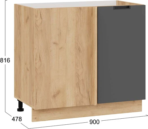 Шкаф навесной для кухни ТриЯ Гренада 1Н9У угловой с одной дверью