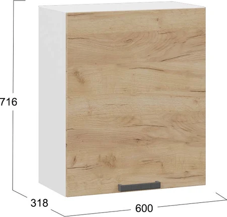 Шкаф навесной для кухни ТриЯ Детройт 1В6 с одной дверью