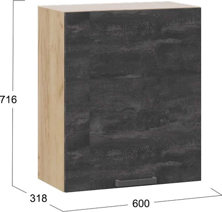 Шкаф навесной для кухни ТриЯ Детройт 1В6 с одной дверью