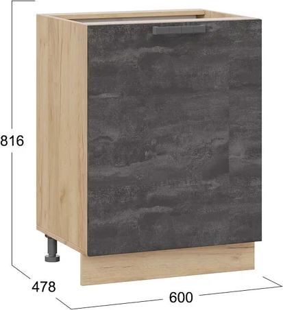 Шкаф-стол кухонный ТриЯ Детройт 1Н6 с одной дверью