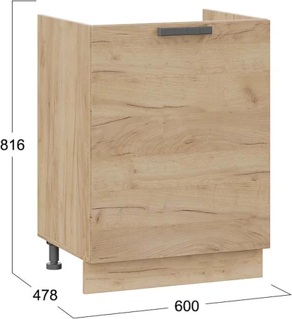 Шкаф под мойку ТриЯ Детройт 1Н6М с одной дверью