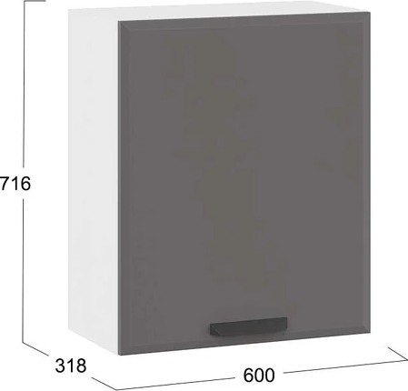 Шкаф навесной для кухни ТриЯ Тиана 1В6 с одной дверью