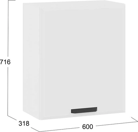 Шкаф навесной для кухни ТриЯ Тиана 1В6 с одной дверью