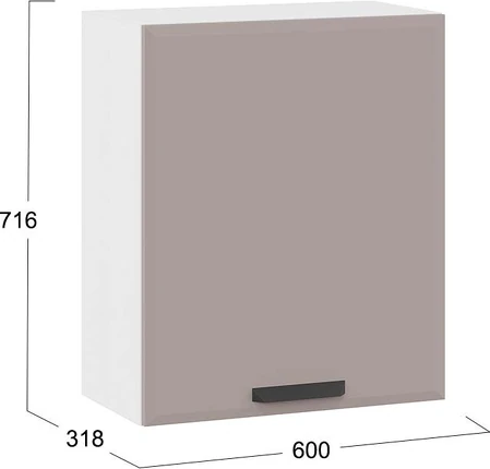Шкаф навесной для кухни ТриЯ Тиана 1В6 с одной дверью