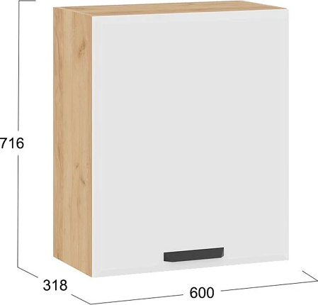 Шкаф навесной для кухни ТриЯ Тиана 1В6 с одной дверью