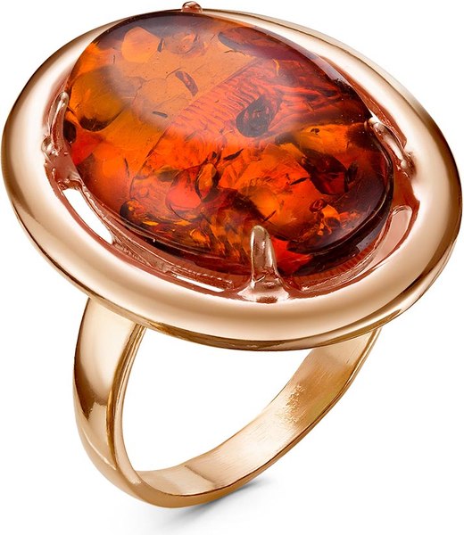 Кольцо Wolves Янтарь с каемкой 1625 - фото