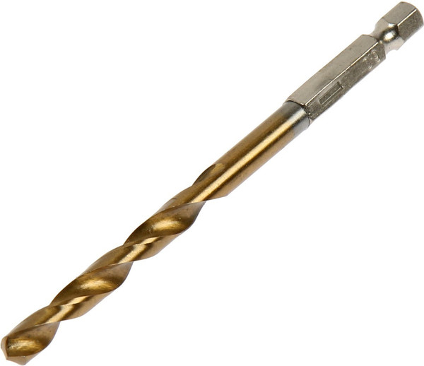 Сверло Tundra HSS-Tin шестигранный хвостовик по металлу 6x77мм / 9346664 - фото