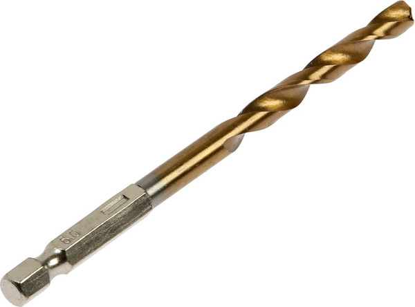 Сверло Tundra HSS-Tin шестигранный хвостовик по металлу 6x77мм / 9346664