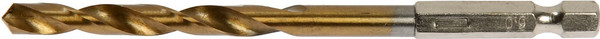 Сверло Tundra HSS-Tin шестигранный хвостовик по металлу 6x77мм / 9346664
