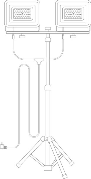Штатив для прожектора Wolta WFL-TRI/01Y