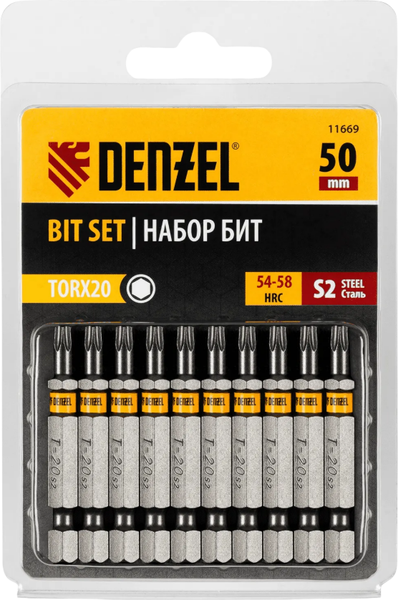Набор бит Denzel Torx / 11669 - фото