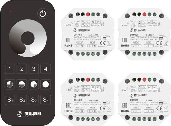 Комплект диммеров Arlight Intelligent SMART-SET-TRIAC-601-72-DIM-PD-IN Black / 036199 - фото