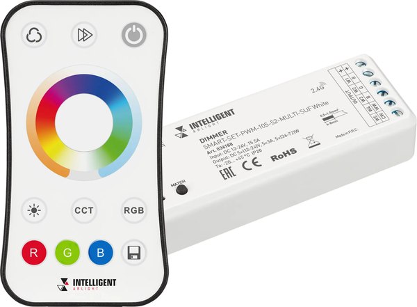 Диммер для светодиодной ленты Arlight Intelligent SMART-SET-PWM-105-52-MULTI-SUF White / 036188 - фото