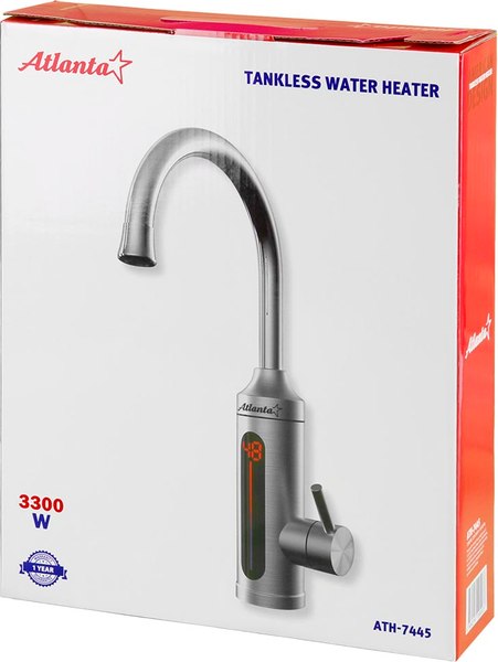 Проточный водонагреватель Atlanta ATH-7445 (серый)