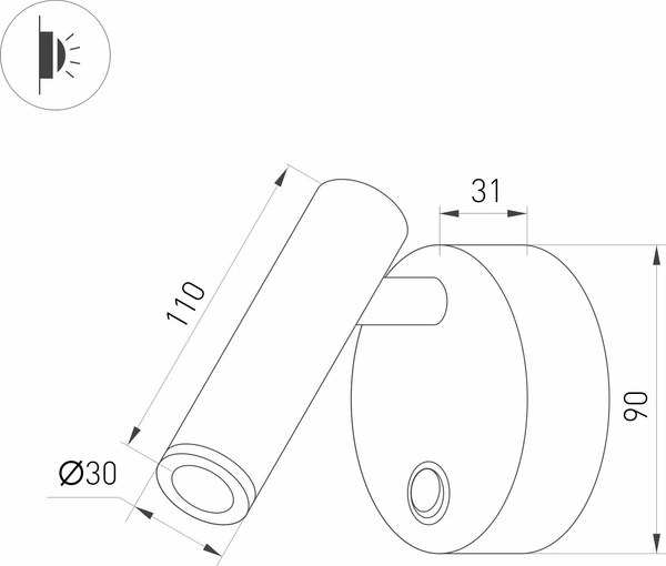 Спот Arlight SP-BED-R90-3W Warm3000 BK 20deg / 029634
