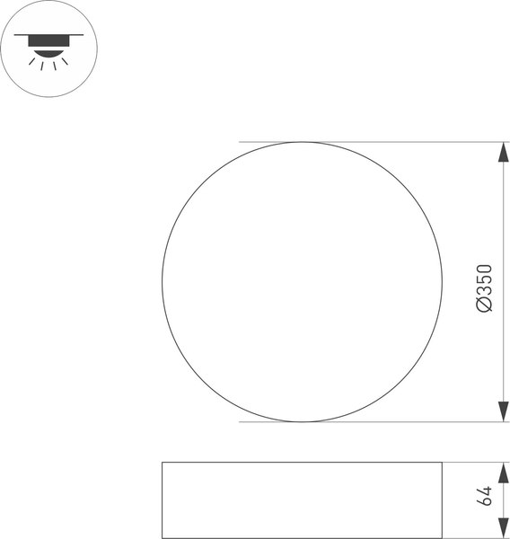Потолочный светильник Arlight SP-RONDO-R350-30W Warm3000 WH 120deg / 034809