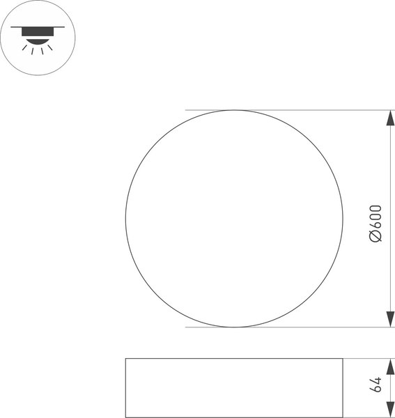 Потолочный светильник Arlight SP-RONDO-R600-60W Day4000 WH 120deg / 034821