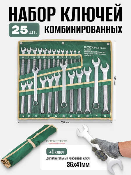 Набор ключей RockForce RF-5261P+1