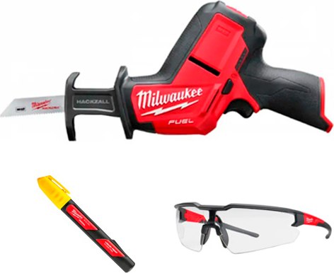 Сабельная пила Milwaukee М12 CHZ-0 FUEL B6+Очки1+Маркер1 / 4933446960P6321 - фото