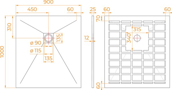 Душевой поддон RGW Stone Tray-W 14152910-01-11