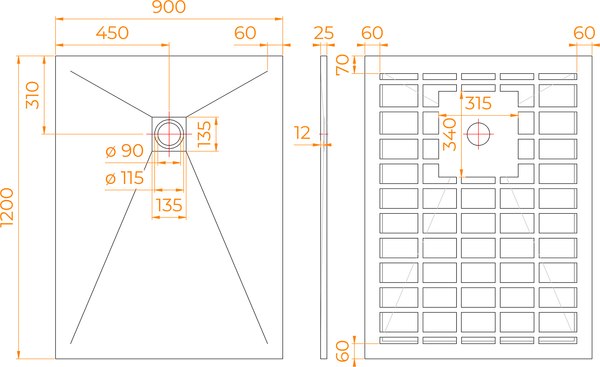 Душевой поддон RGW ST-W / 14152912-01-11