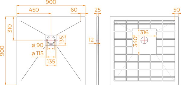 Душевой поддон RGW Stone Tray-G / 14152099-02-11