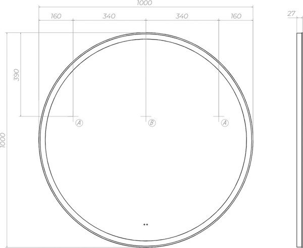 Зеркало Vigo Cosmo Comfort 1000