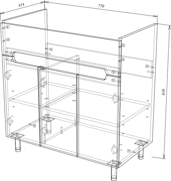Тумба под умывальник Garda Marko-74 80 / 04.74.800